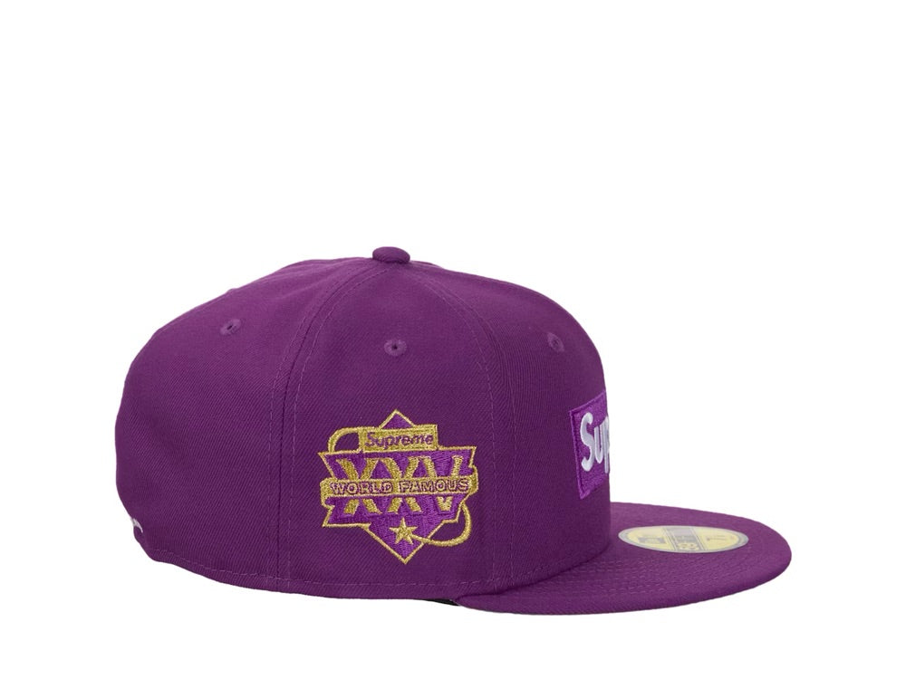 Supreme Championship Box Logo New Era 59Fifty Hat Purple - SS25H112-PURPLE
