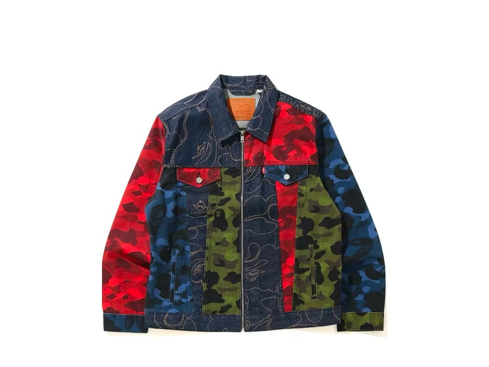 BAPE x Levi's Camo Trucker Jacket Multicolor - LE047AA51YJSZAFAS