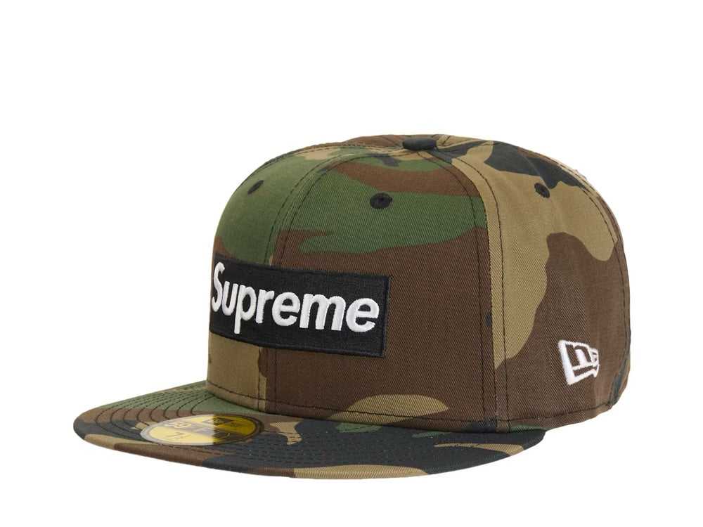 Supreme MLB Teams San Francisco Box Logo New Era 59Fifty Fitted Cap Woodland Camo - SS24H85F-CMO