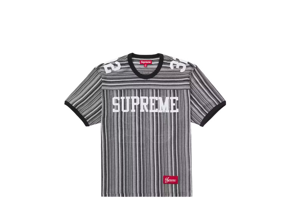 Supreme Open Knit Football Top Black