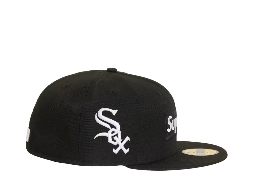 Supreme MLB Teams Chicago Box Logo New Era 59Fifty Fitted Cap Black - SS24H85A-BLK