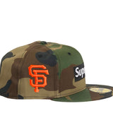 Supreme MLB Teams San Francisco Box Logo New Era 59Fifty Fitted Cap Woodland Camo - SS24H85F-CMO