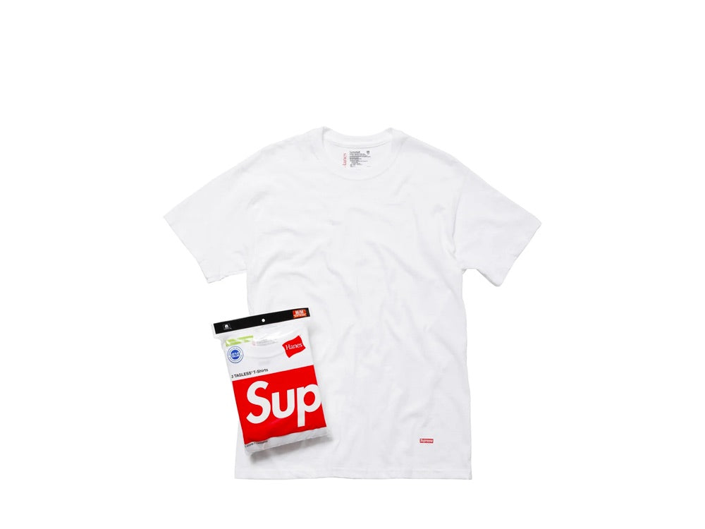 Supreme Hanes Tagless Tees (3 Pack) White