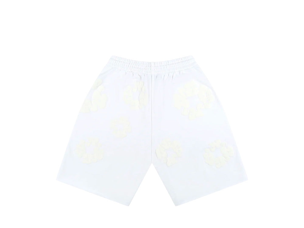 Denim Tears Mono Cotton Wreath Shorts White - SS24CR007