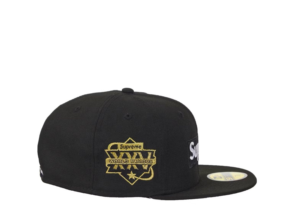 Supreme Championship Box Logo New Era 59Fifty Hat Black - SS25H112-BLACK