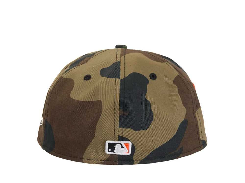 Supreme MLB Teams San Francisco Box Logo New Era 59Fifty Fitted Cap Woodland Camo - SS24H85F-CMO