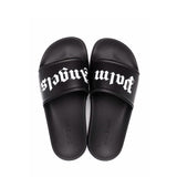 Palm Angels Pool Slides Black - PWIC002C99PLA0031001