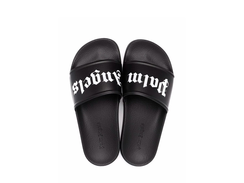 Palm Angels Pool Slides Black - PWIC002C99PLA0031001