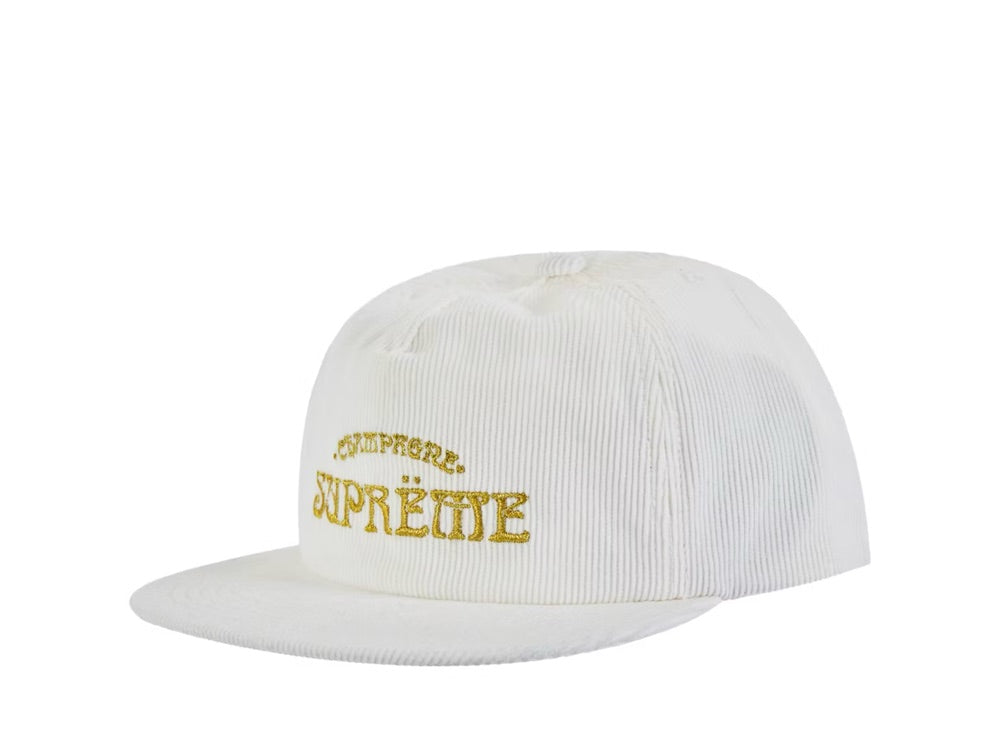 Supreme Champagne Corduroy 5-Panel Cap White - SS24H66-WHT