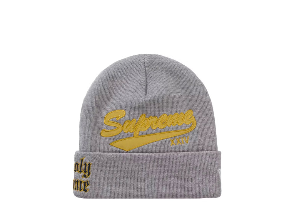 Supreme New Era Salvation Beanie Heather Grey - SS24BN12-HGY