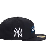 Supreme MLB Teams New York Box Logo New Era 59Fifty Fitted Cap Navy - SS24H85C-NVY