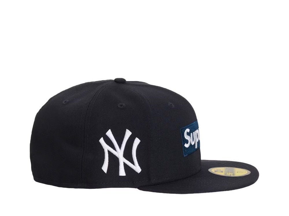 Supreme MLB Teams New York Box Logo New Era 59Fifty Fitted Cap Navy - SS24H85C-NVY