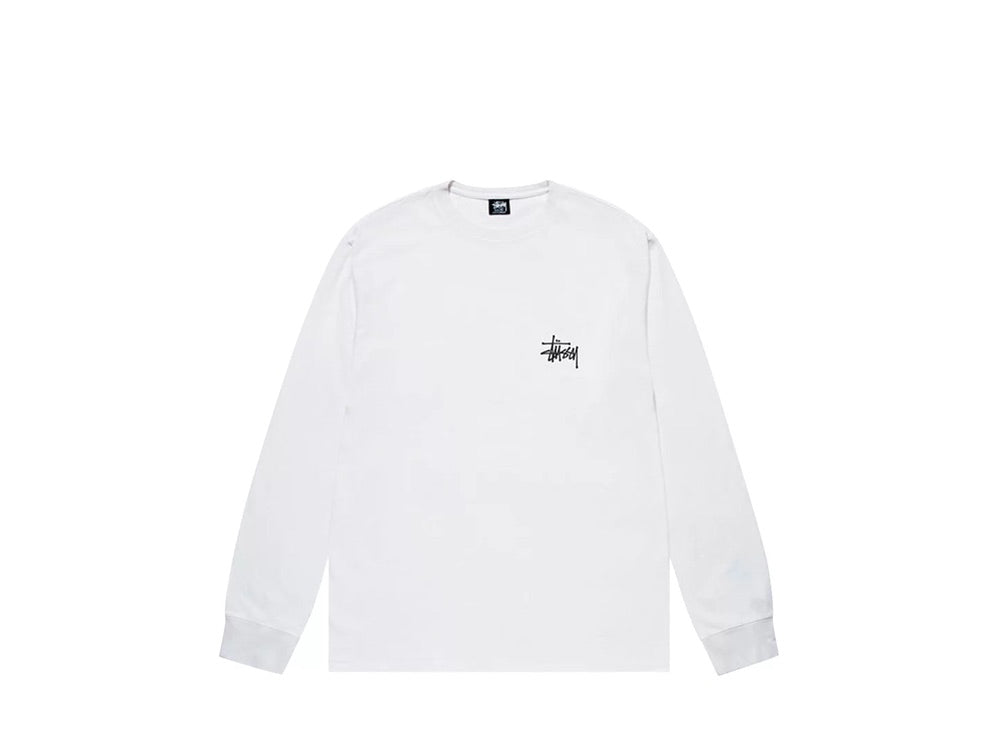 Stussy Basic Long Sleeve Tee White