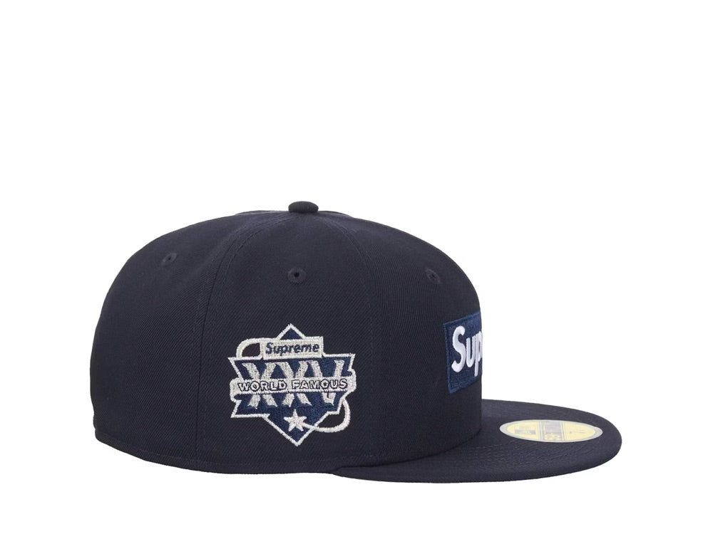 Supreme Championship Box Logo New Era 59Fifty Hat Navy - SS25H112-NAVY