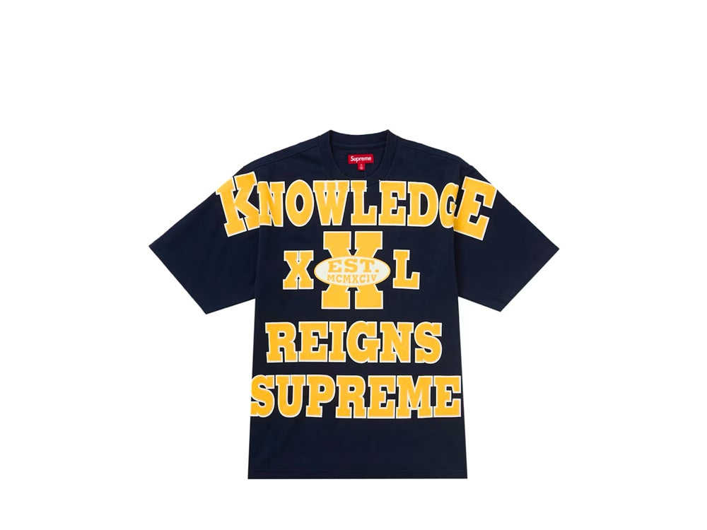 Supreme Overprint Knowledge S/S Top Navy - SS24KN62-NVY