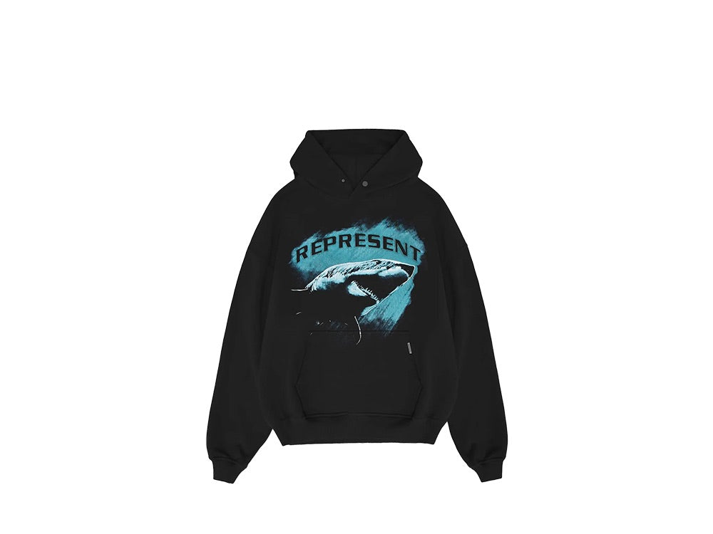 Represent Shark Hoodie Black-M04222-01