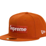 Supreme MLB Teams Detroit Box Logo New Era 59Fifty Fitted Cap Burnt Orange - SS24H85D-BRN