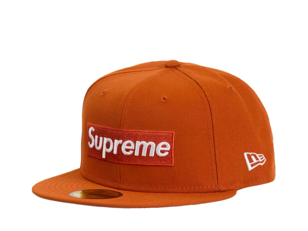 Supreme MLB Teams Detroit Box Logo New Era 59Fifty Fitted Cap Burnt Orange - SS24H85D-BRN