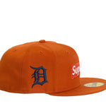 Supreme MLB Teams Detroit Box Logo New Era 59Fifty Fitted Cap Burnt Orange - SS24H85D-BRN