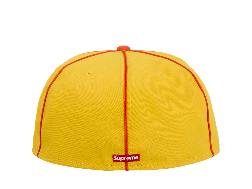 Supreme x New Era Piping Script Logo Cap Yellow