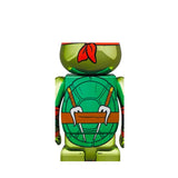 Bearbrick x Teenage Mutant Ninja Turtles Raphael Chrome 100% & 400% Set