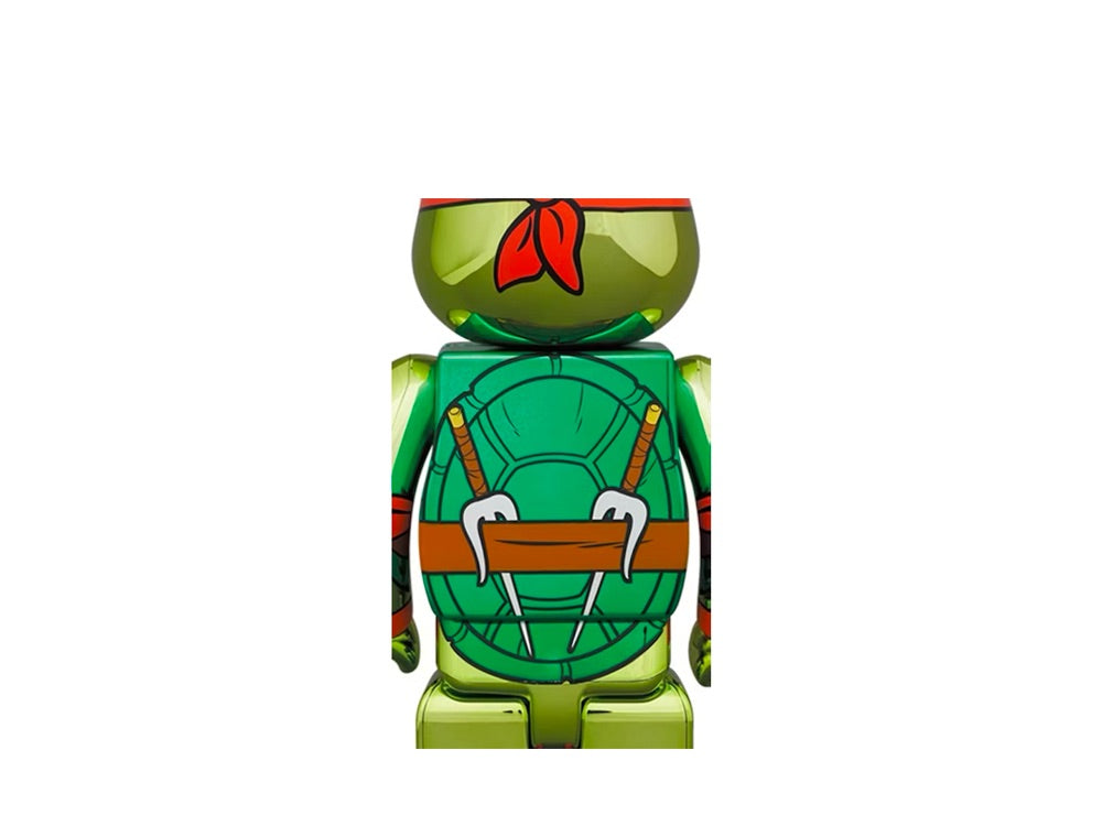 Bearbrick x Teenage Mutant Ninja Turtles Raphael Chrome 100% & 400% Set