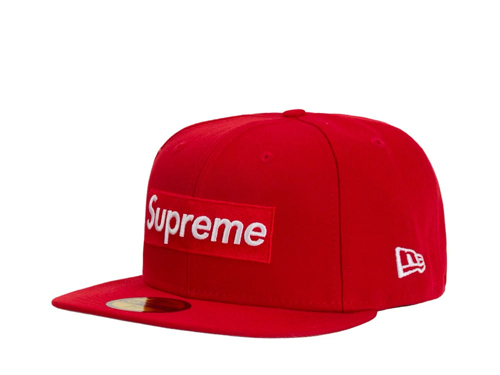 Supreme MLB Teams Atlanta Box Logo New Era 59Fifty Fitted Cap Red - SS24H85E-RED