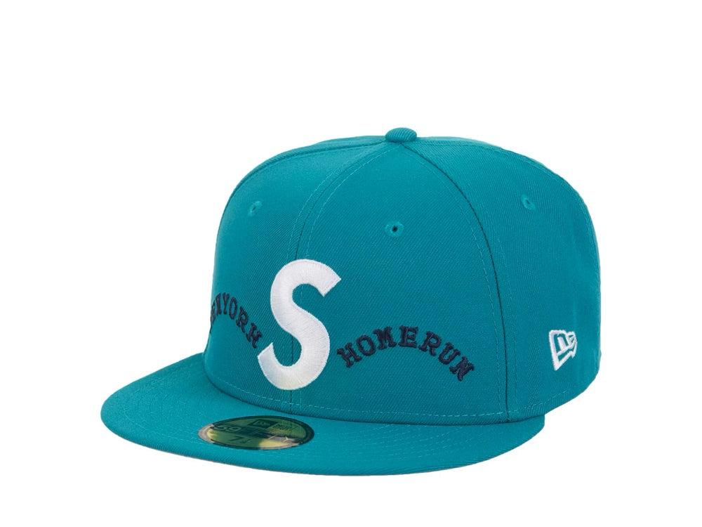 Supreme Homerun S Logo New Era 59Fifty Hat Teal