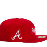 Supreme MLB Teams Atlanta Box Logo New Era 59Fifty Fitted Cap Red - SS24H85E-RED