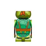 Bearbrick x Teenage Mutant Ninja Turtles Michelangelo Chrome 100% & 400% Set