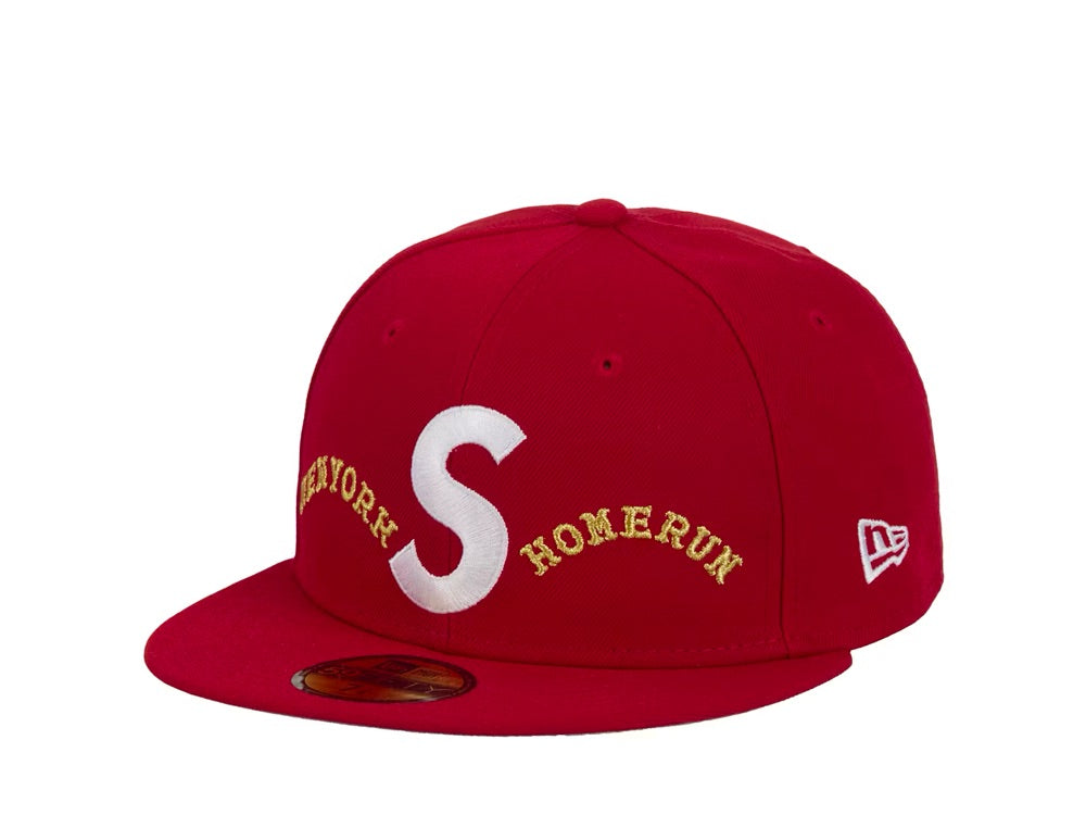 Supreme Homerun S Logo New Era 59Fifty Hat
Red