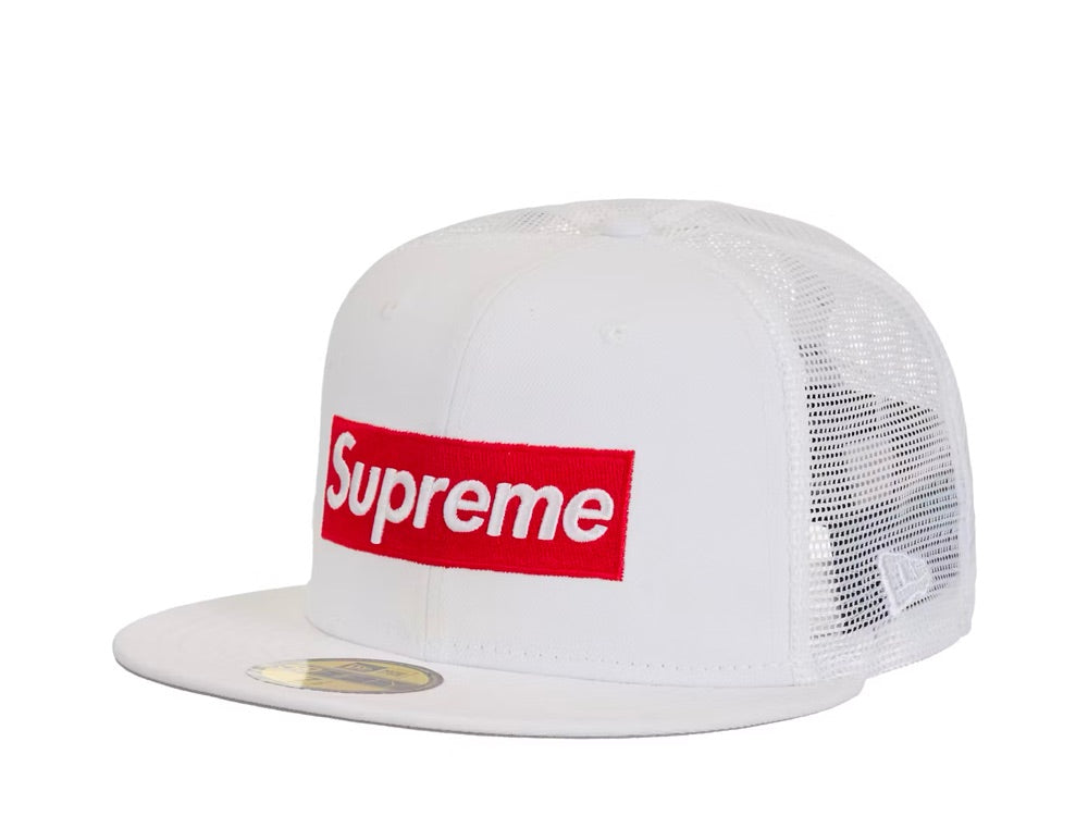 Supreme Box Logo Mesh Back New Era Cap (SS24) White - SS24H14-WHT