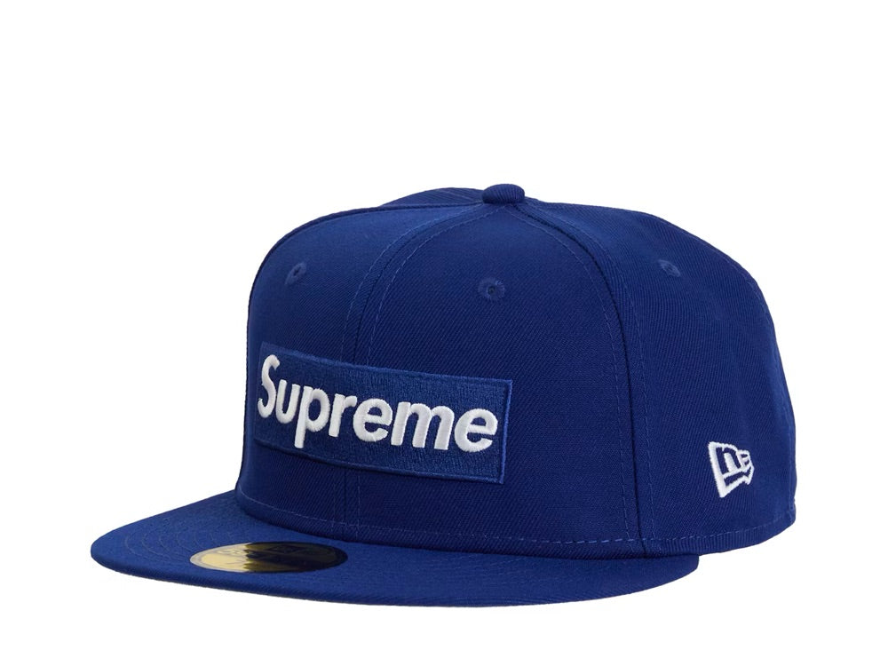 Supreme MLB Teams Los Angeles Box Logo New Era 59Fifty Fitted Cap Dark Royal - SS24H85B-RYL