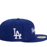 Supreme MLB Teams Los Angeles Box Logo New Era 59Fifty Fitted Cap Dark Royal - SS24H85B-RYL