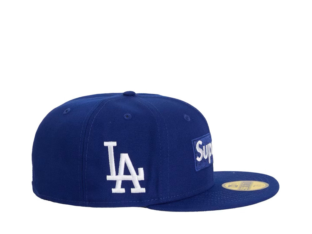 Supreme MLB Teams Los Angeles Box Logo New Era 59Fifty Fitted Cap Dark Royal - SS24H85B-RYL