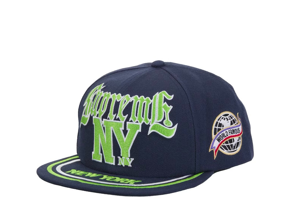Supreme New York 6-Panel Navy - SS25H28-NAVY
