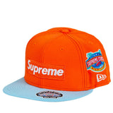 Supreme Championships Box Logo New Era Fitted Hat Orange