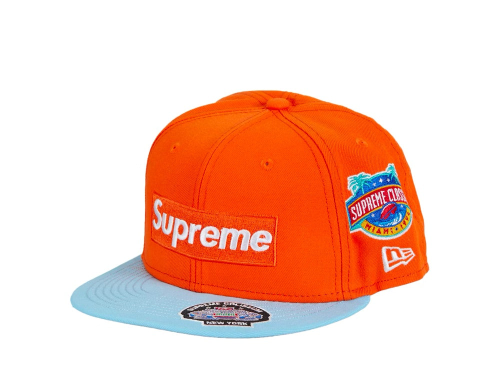 Supreme Championships Box Logo New Era Fitted Hat Orange