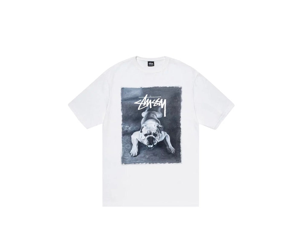 Stussy Bulldog Tee White (Heavyweight)