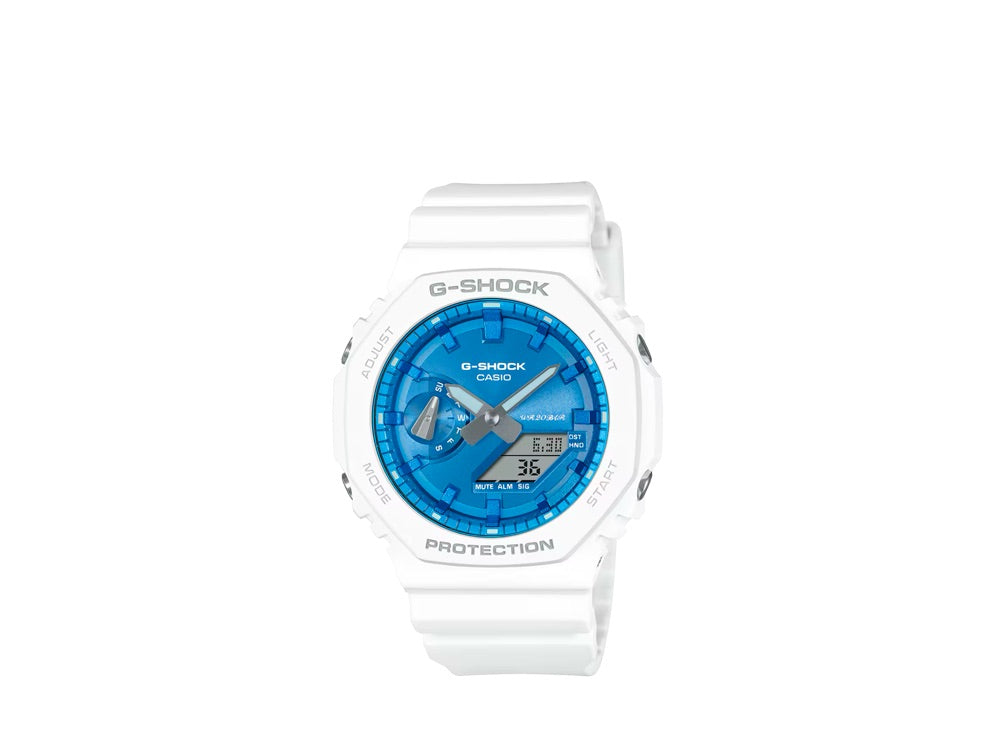 Casio G-SHOCK GA-2100 White Metallic Blue - GA-2100WS-7A