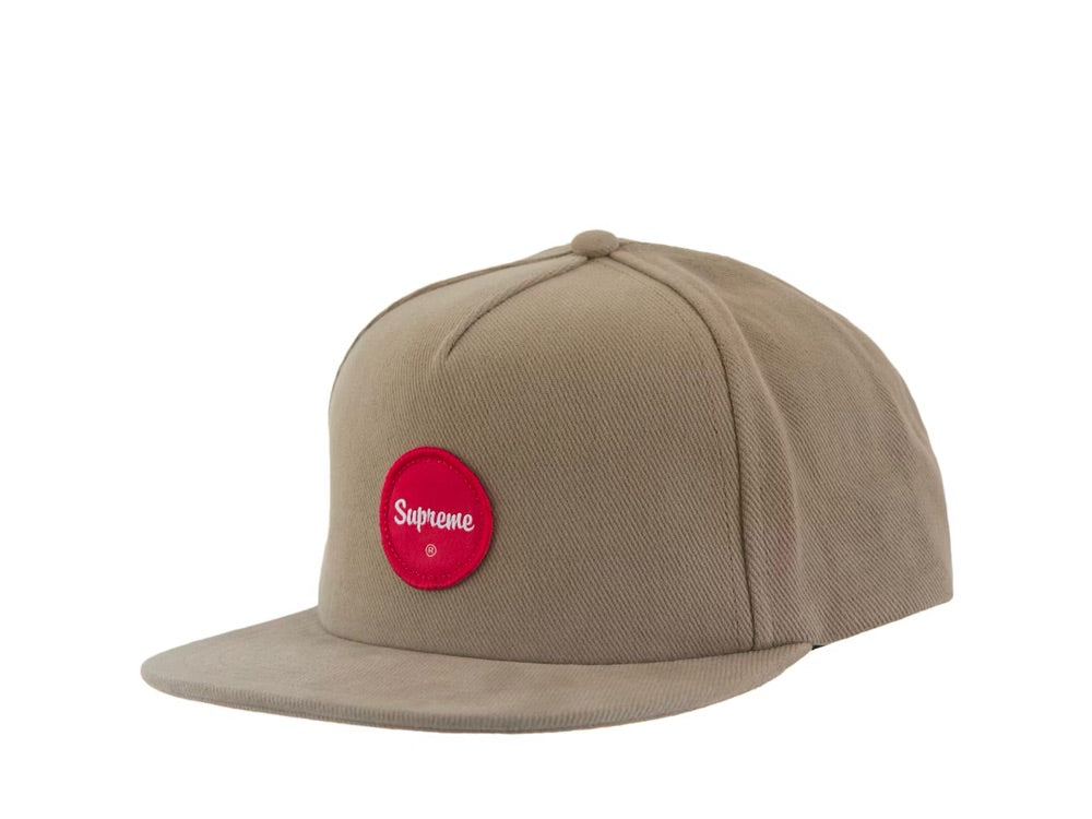 Supreme Twill Patch 5-Panel Cap Khaki - SS24H23-KHA