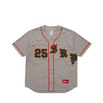 Supreme Old English Baseball Jersey Grey - SS25KN10-GREY