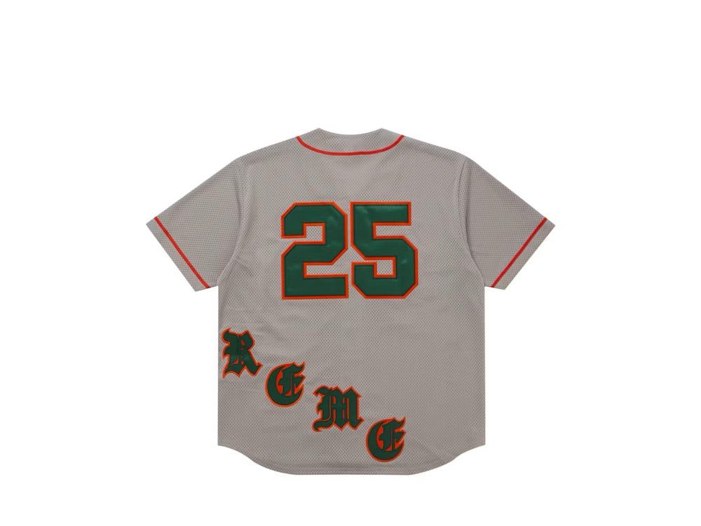 Supreme Old English Baseball Jersey Grey - SS25KN10-GREY