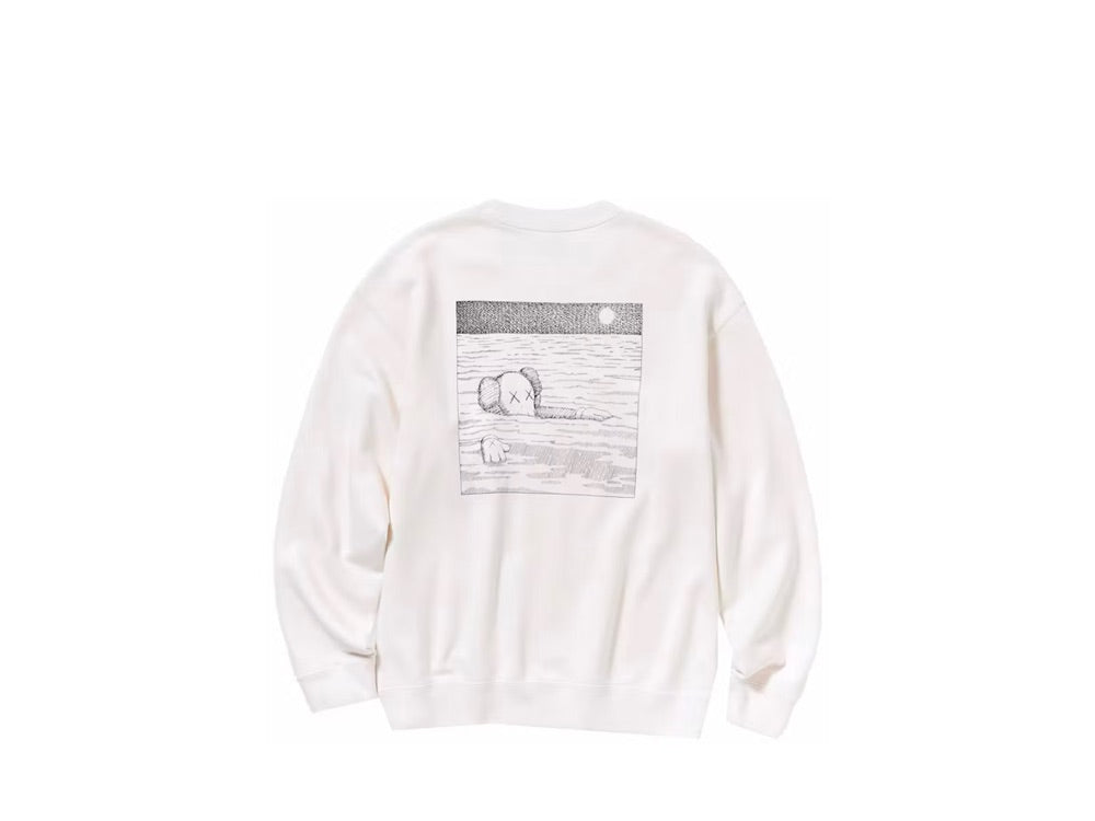 KAWS x Uniqlo Longsleeve Sweatshirt Off White (Asia Sizing) -  467395