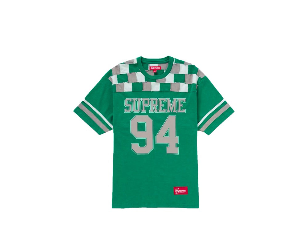 Supreme Patchwork Yoke Football Top Green - FW24KN33-GRN