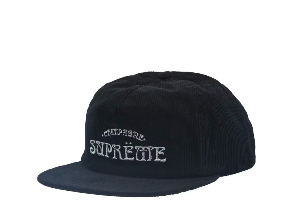 Supreme Champagne Corduroy 5-Panel Cap Black - SS24H66-BLK