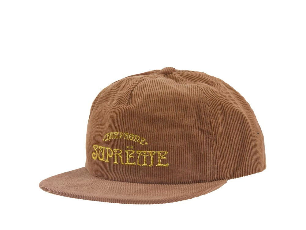 Supreme Champagne Corduroy 5-Panel Cap Brown - SS24H66-BRW