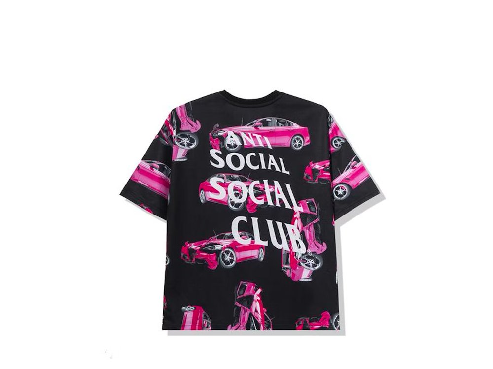 Anti Social Social Club 3AM On Melrose All Over Tee Black/Pink-N/A