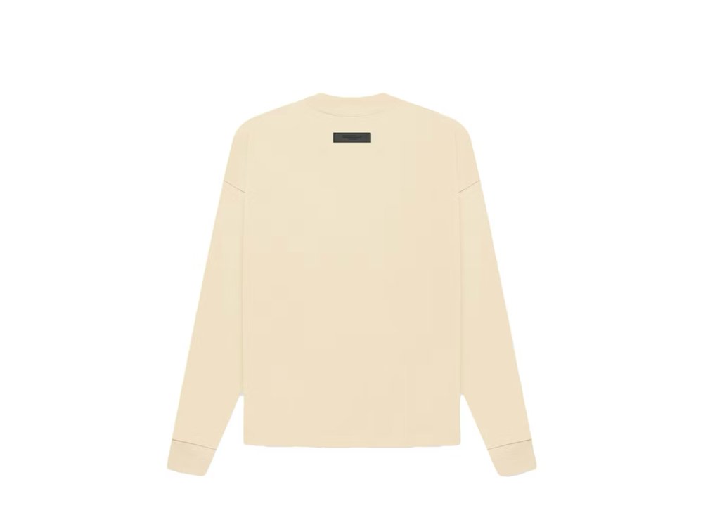 Fear of God Essentials Long Sleeve T-shirt Egg Shell-N/A