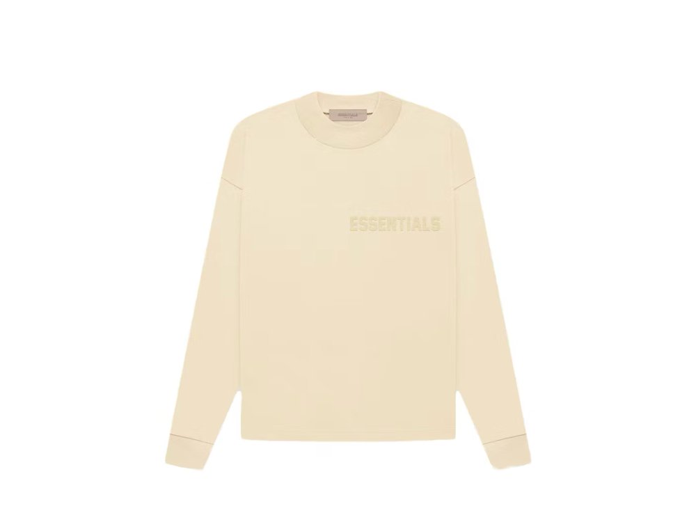 Fear of God Essentials Long Sleeve T-shirt Egg Shell-N/A